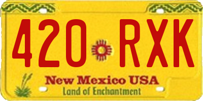 NM license plate 420RXK