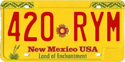 NM license plate 420RYM