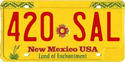 NM license plate 420SAL