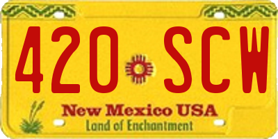 NM license plate 420SCW