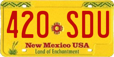 NM license plate 420SDU