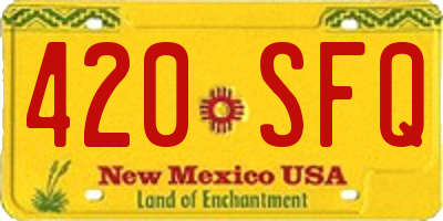 NM license plate 420SFQ