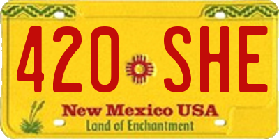 NM license plate 420SHE
