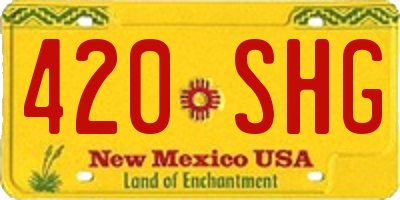 NM license plate 420SHG