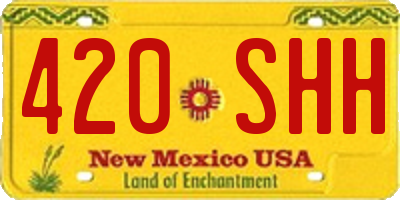 NM license plate 420SHH