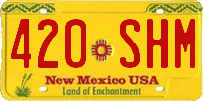 NM license plate 420SHM