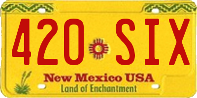 NM license plate 420SIX