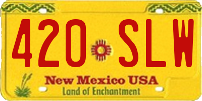 NM license plate 420SLW