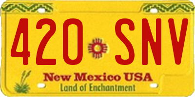 NM license plate 420SNV