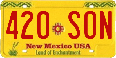 NM license plate 420SON