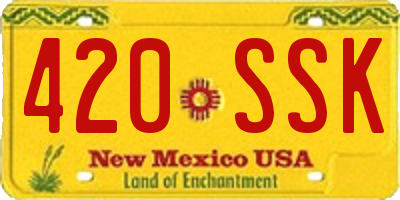 NM license plate 420SSK