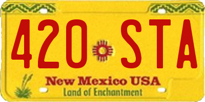 NM license plate 420STA