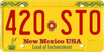 NM license plate 420STO