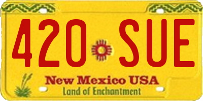 NM license plate 420SUE