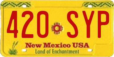 NM license plate 420SYP