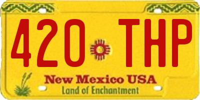 NM license plate 420THP