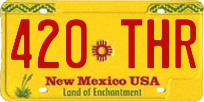 NM license plate 420THR