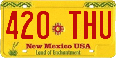 NM license plate 420THU
