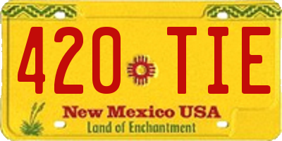 NM license plate 420TIE