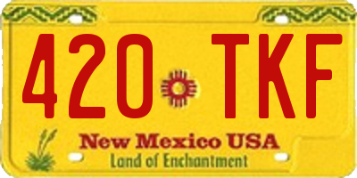 NM license plate 420TKF