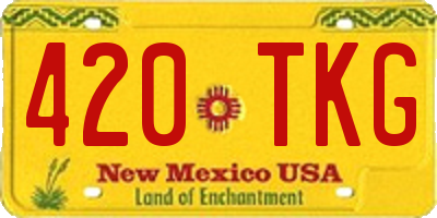 NM license plate 420TKG