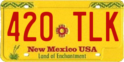 NM license plate 420TLK