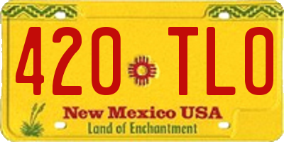 NM license plate 420TLO