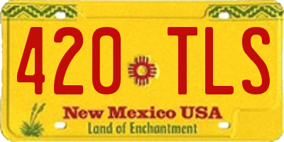 NM license plate 420TLS
