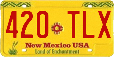 NM license plate 420TLX
