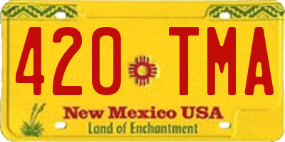 NM license plate 420TMA