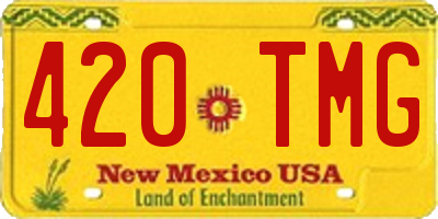 NM license plate 420TMG