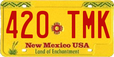 NM license plate 420TMK