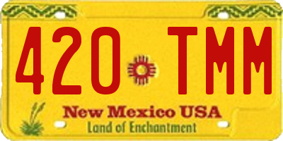 NM license plate 420TMM
