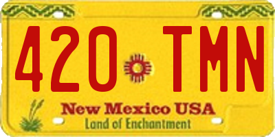 NM license plate 420TMN