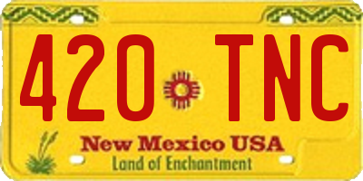 NM license plate 420TNC