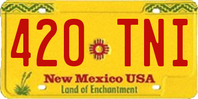 NM license plate 420TNI
