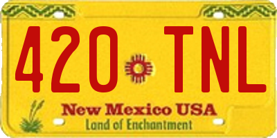 NM license plate 420TNL