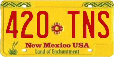 NM license plate 420TNS