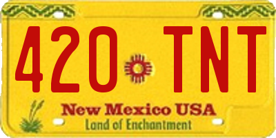 NM license plate 420TNT