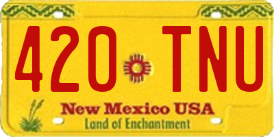 NM license plate 420TNU