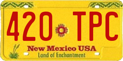 NM license plate 420TPC