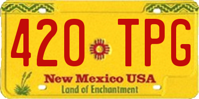 NM license plate 420TPG