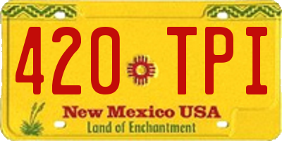 NM license plate 420TPI