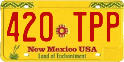 NM license plate 420TPP