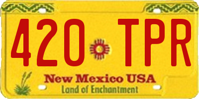 NM license plate 420TPR
