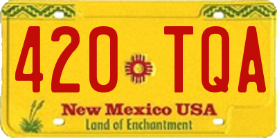 NM license plate 420TQA