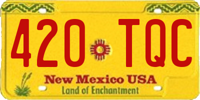 NM license plate 420TQC