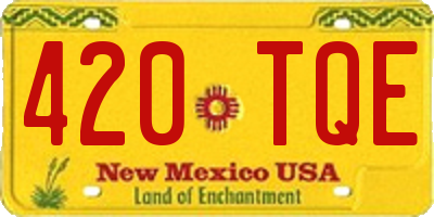 NM license plate 420TQE
