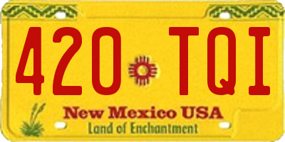 NM license plate 420TQI