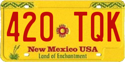 NM license plate 420TQK